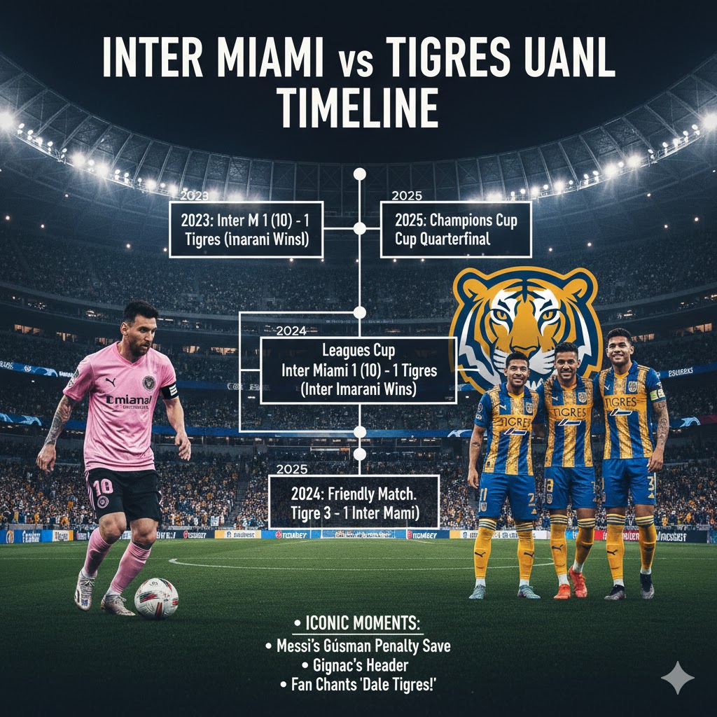Inter Miami vs Tigres Uanl Timeline