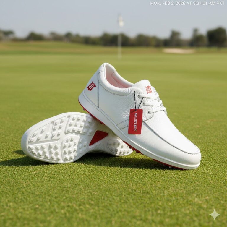 sunday red golf shoes